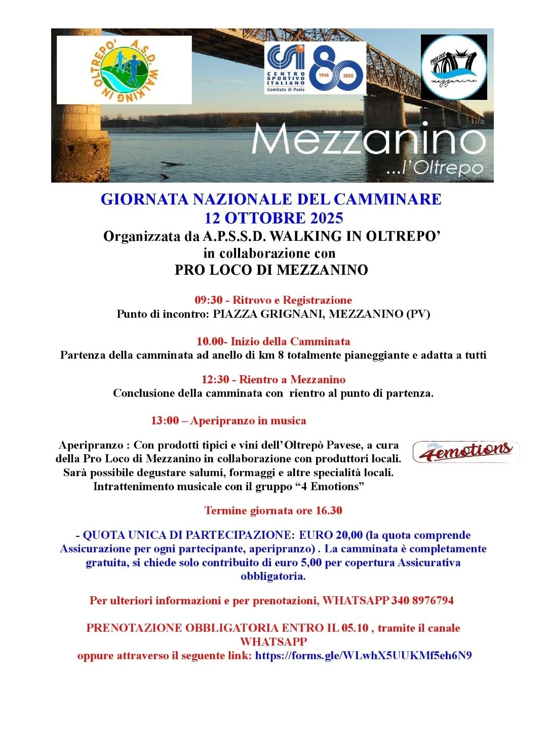 GIORNATA NAZIONALE DEL CAMMINARE