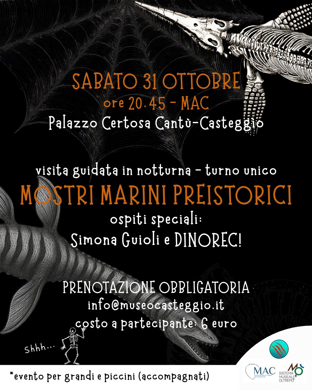 MOSTRI MARINI PREISTORICI - visita in notturna
