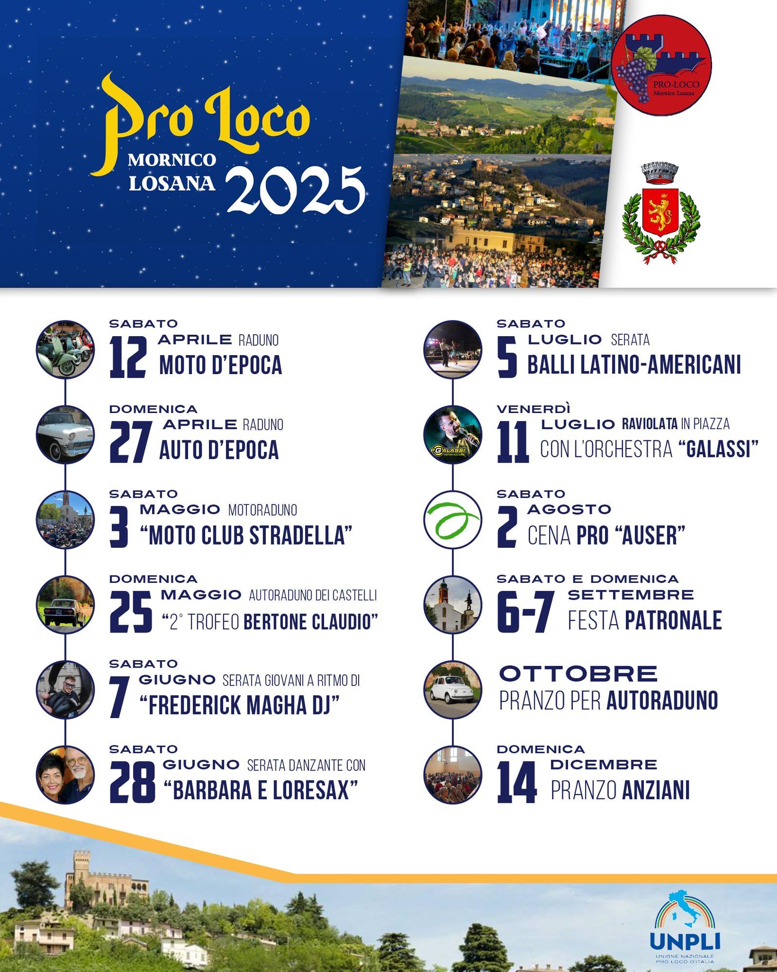 Calendario 2025 - Pro Loco Mornico Losana