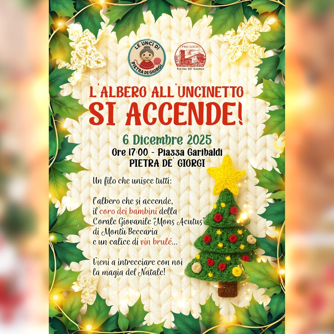 L'ALBERO ALL'UNCINETTO SI ACCENDE!