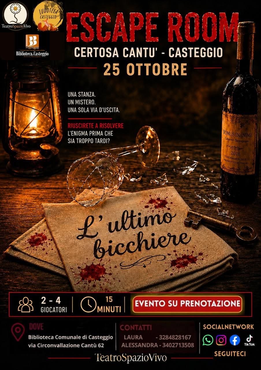 ESCAPE ROOM - L'ULTIMO BICCHIERE