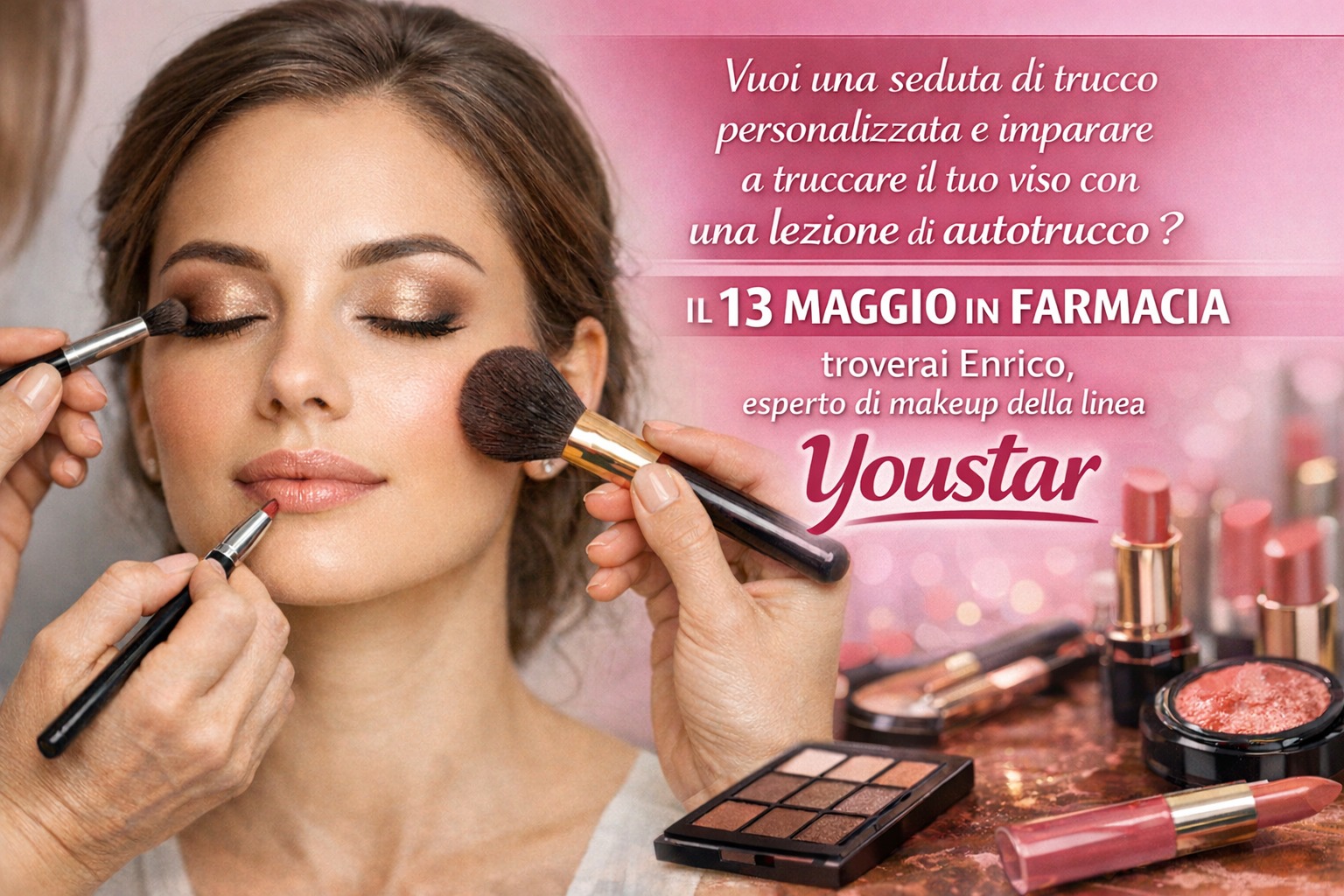 Seduta di trucco personalizzata con esperto makeup Youstar
