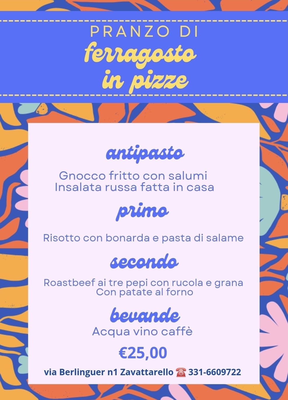 Pranzo di ferragosto in pizze