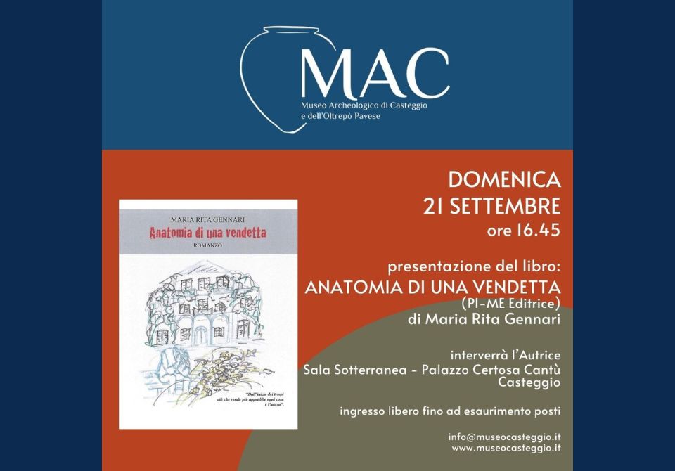 Presentazione del libro ANATOMIA DI UNA VENDETTA