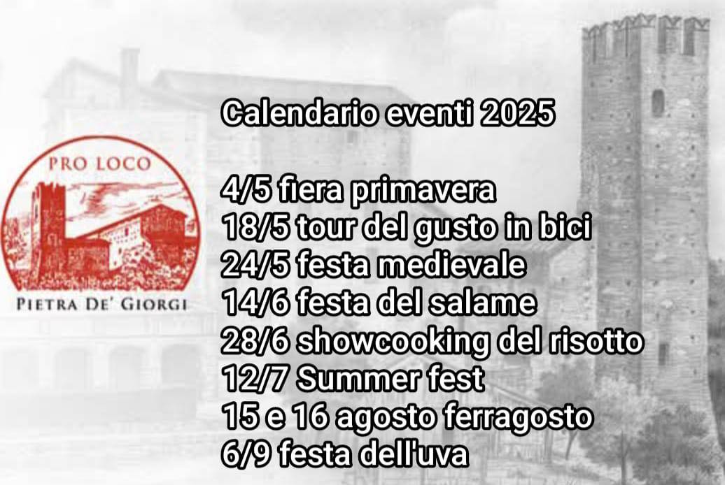 Calendario Eventi 2025 – Pro Loco Pietra de’ Giorgi
